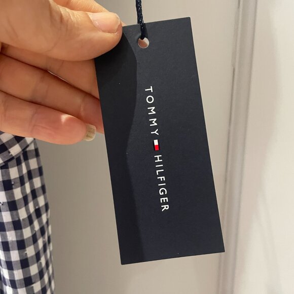 Tommy Hilfiger Women's Gingham-Print Belted Woven Dress Size 12 100% cotton NWT - Picture 7 of 10